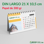Calendario de Mesa DIN LARGO Papel 300 gr