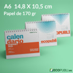 Calendario de Mesa A6 Papel 170 gr