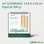 Calendarios de Mesa A5 personalizados Cuadrado Papel 170 gr