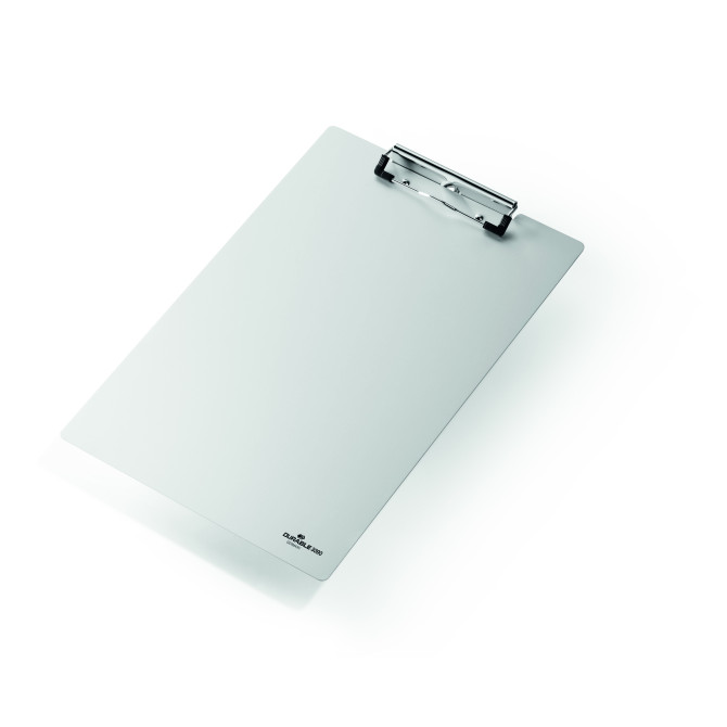 1 Ud Soporte con Clip A4 Aluminio Metalico Plateado