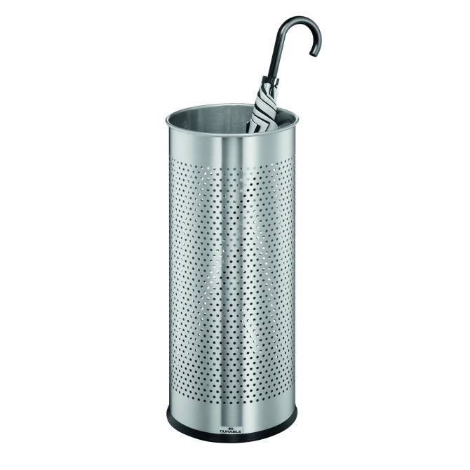 1 Ud Paragüero Acero Inoxidable Redondo Metalico Plateado