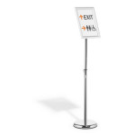 1 Ud Atril de Pie Marco Expositor Aluminio A4 Plateado