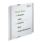 1 Ud Identificador Puertas INFO SIGN A3 Vertical Plateado