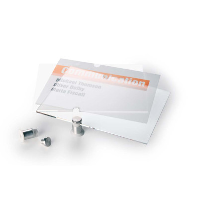 1 Ud Identificador Puertas CRYSTAL SIGN A5 Transparente