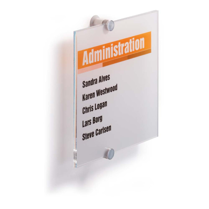 1 Ud Identificador Puertas CRYSTAL SIGN 210x210mm Transparente