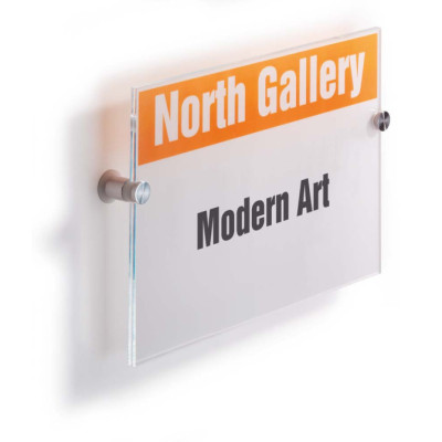 1 Ud Identificador Puertas CRYSTAL SIGN A4 Transparente