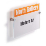 1 Ud Identificador Puertas CRYSTAL SIGN A4 Transparente