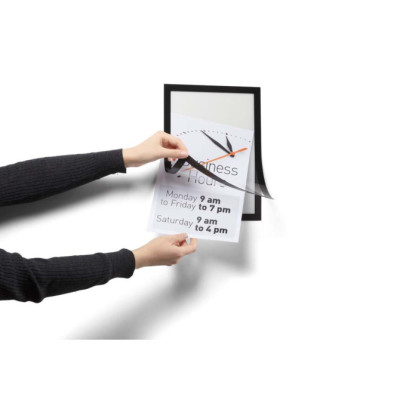 2 Uds Marco Informativo DURAFRAME SUN A4 Negro