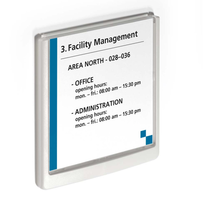 1 Ud Identificador Puertas CLICK SIGN 149x148.5mm Blanco