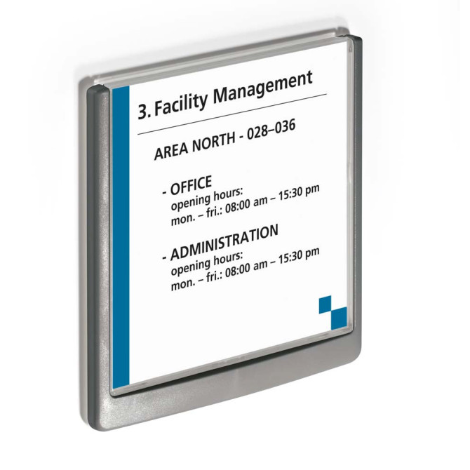 1 Ud Identificador Puertas CLICK SIGN 149x148.5mm Grafito