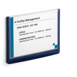 1 Ud Identificador Puertas CLICK SIGN A5 Horizontal Azul Oscuro