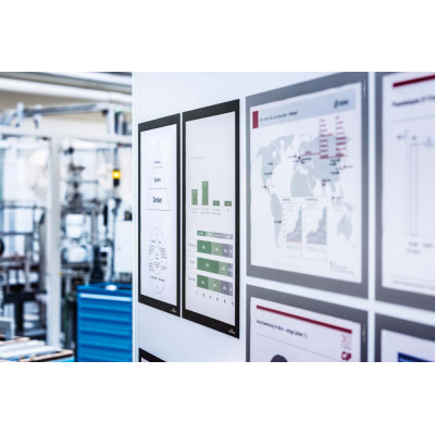 5 Uds Marco Informativo DURAFRAME MAGNETIC A3 Negro