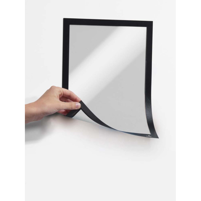 5 Uds Marco Informativo DURAFRAME MAGNETIC A4 Negro