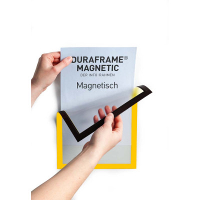 5 Uds Marco Informativo DURAFRAME MAGNETIC A4 Amarillo