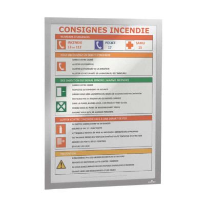 2 Uds Marco Informativo DURAFRAME A3 Plateado