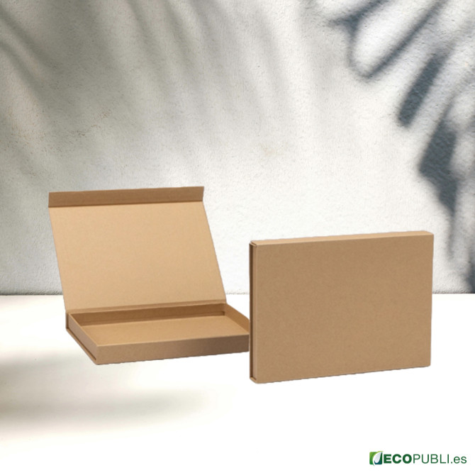 25 Cajas Cierre Magnético FLATBOX 12X7X3cm Sin Impresión