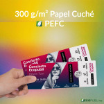 papel cuché para entradas impresas de calidad