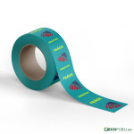 Precinto adhesivo personalizado en uso para protección de mercancías