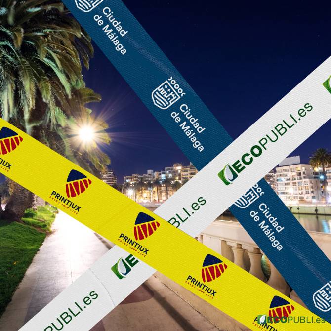 rollos de cinta de balizar personalizada con logotipo