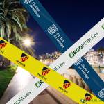 rollos de cinta de balizar personalizada con logotipo