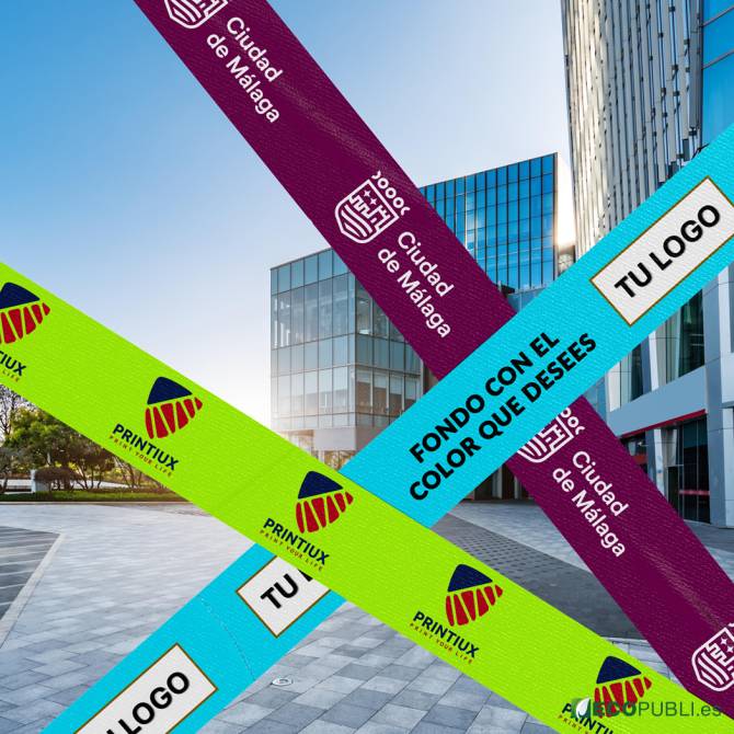 Rollos Cinta Balizar con Fondo Color Personalizada