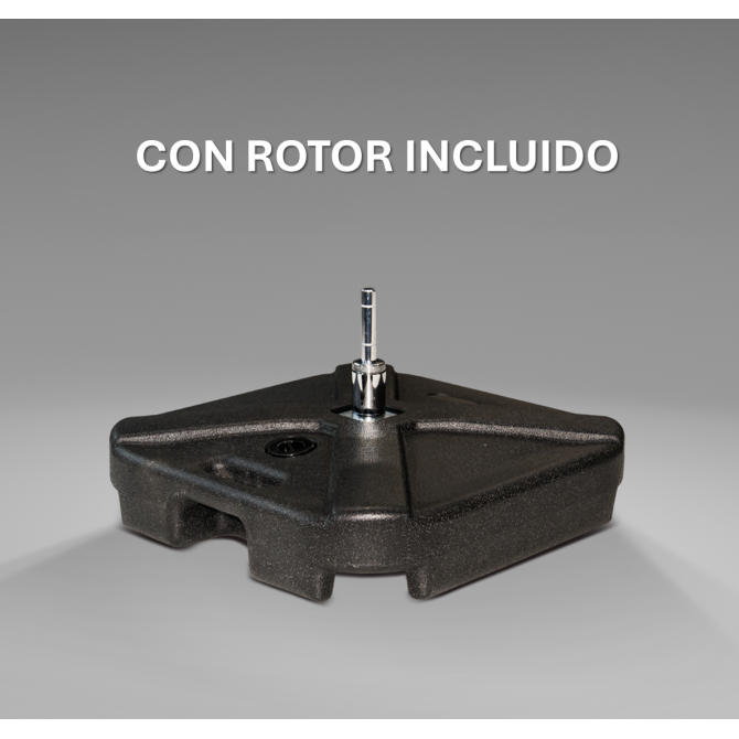 base para bandera de 20 litros con rotor giratorio