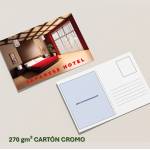 Tarjetas postales A5 en cartón cromo 270 gramos impresas a medida