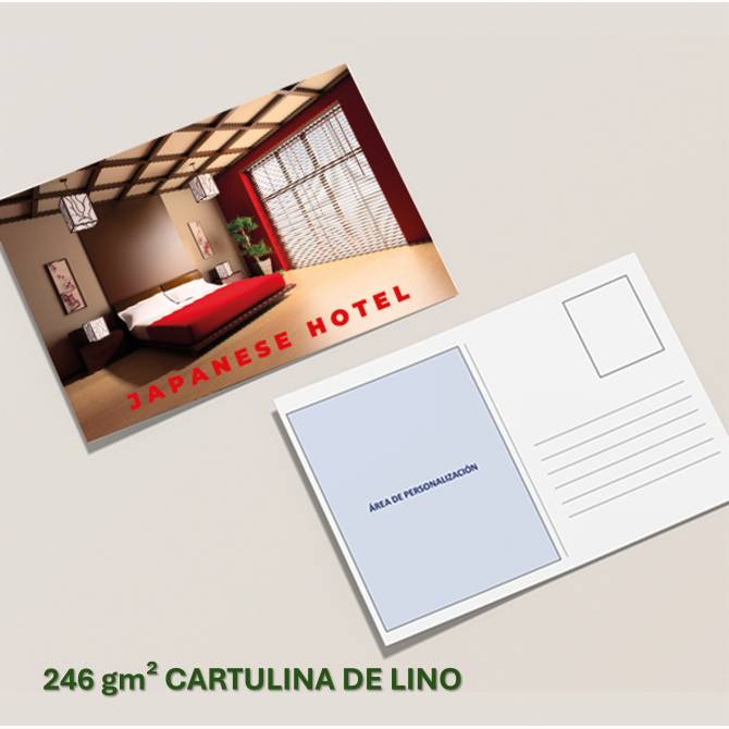 Tarjetas Postales A5 en Cartulina de Lino de 246g