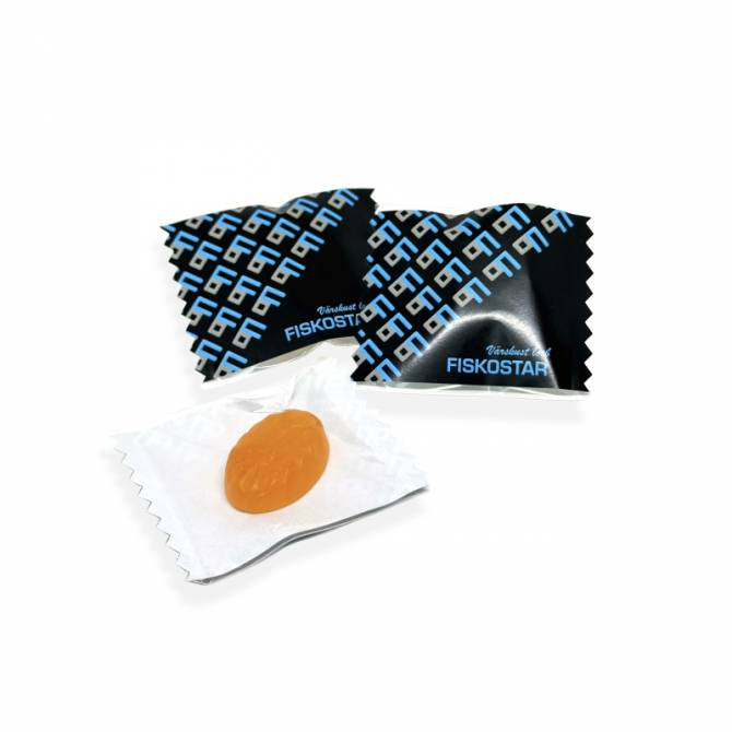 Gominolas de frutas veganas con logo