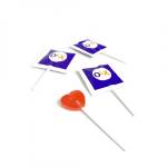 Piruletas Corazón con logo personalizadas