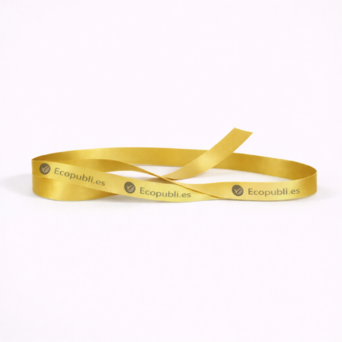 Cinta Regalo Personalizada Oro 1000m Ancho 16 mm