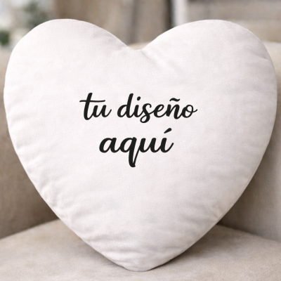 cojines forma corazon personalizados de Terciopelo con tu diseño