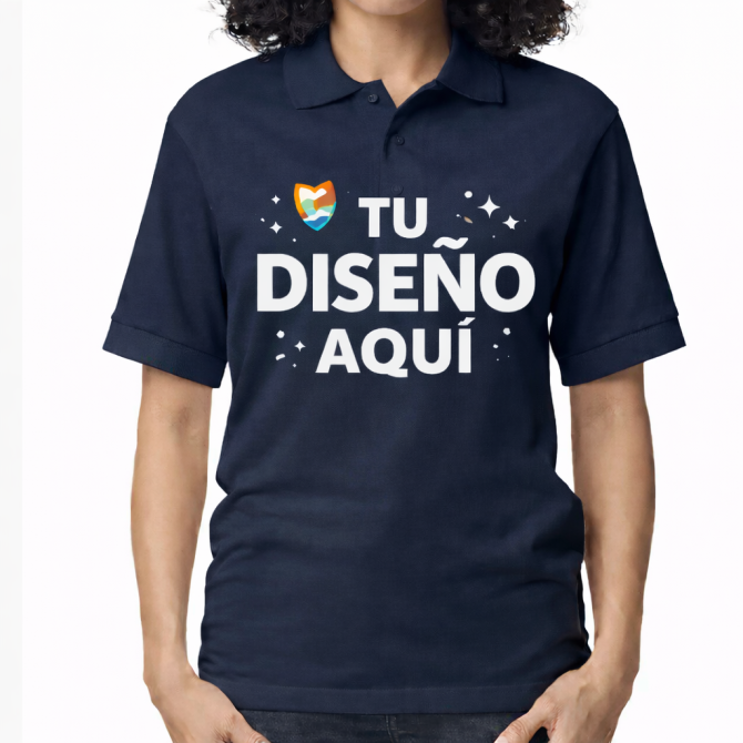 polo azul marino personalizado