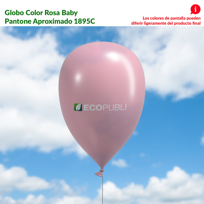 Globo Publicitario Rosa Baby