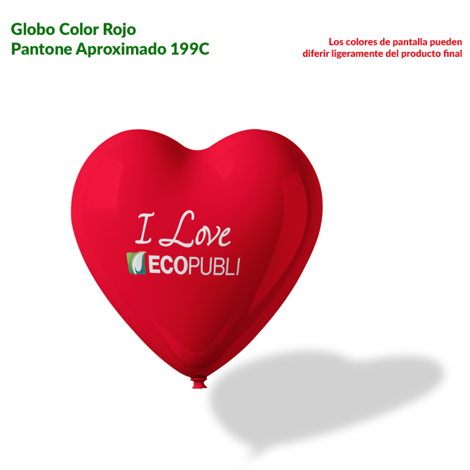 Globo Publicitario Corazón Rojo