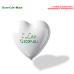 Globo Publicitario Corazón Blanco