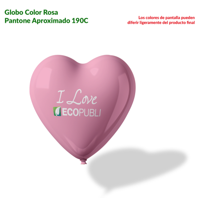 Globo Publicitario Corazón Rosa