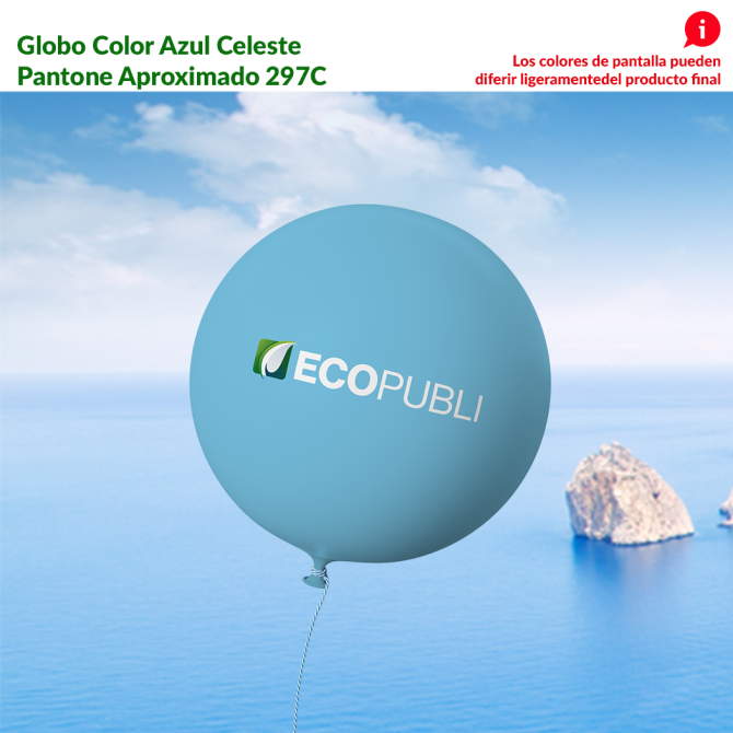 Globo Publicitario Azul Celeste