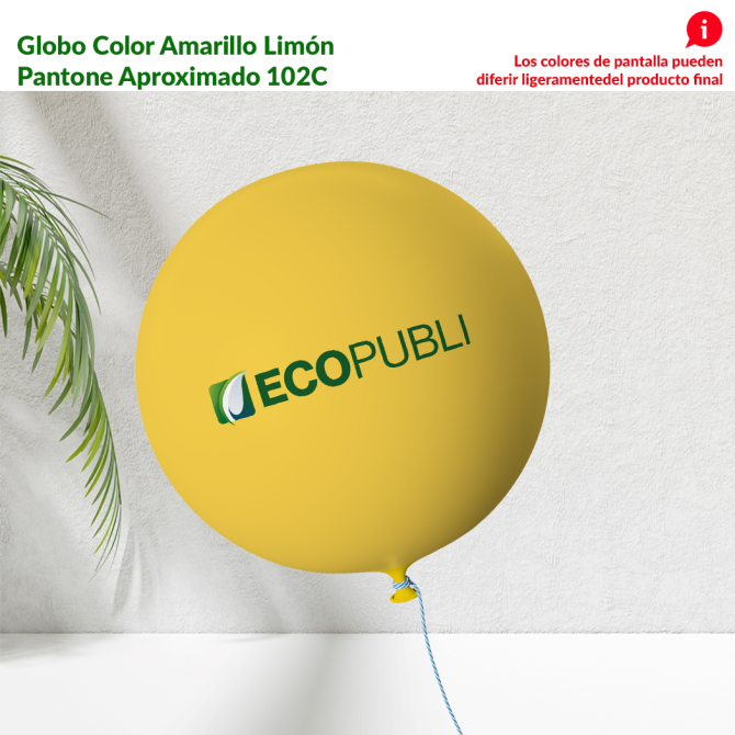 Globo Publicitario Amarillo Limón