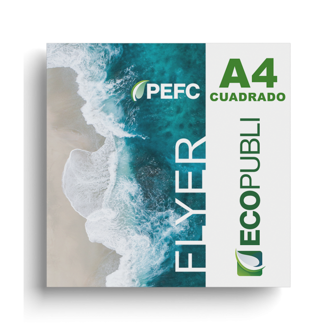 Imprimir Flyers ecológicos A4 Cuadrados