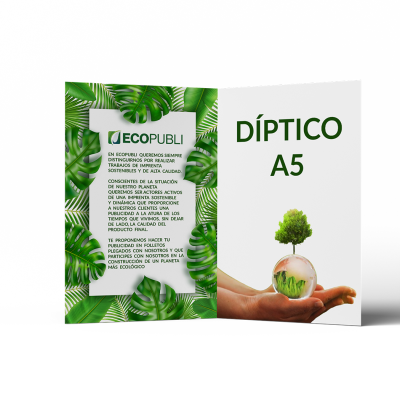Díptico Estándar A5 Sostenible PEFC