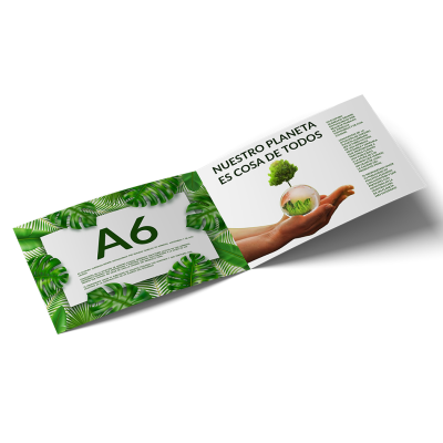 Dípticos A6 apaisados personalizados