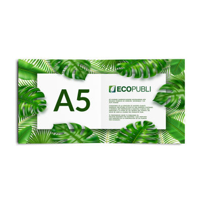 imprimir Dípticos Cuadrados A5 ecológicos