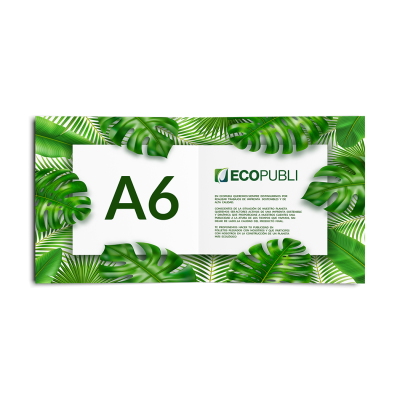 imprimir Dípticos Cuadrados A6 ecológicos
