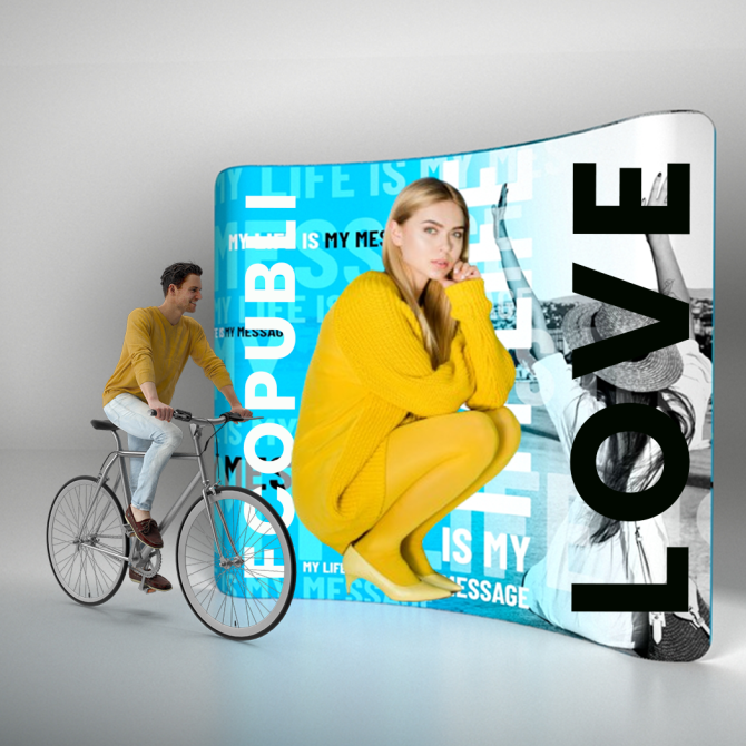 Banner Textil Modelo Curvo