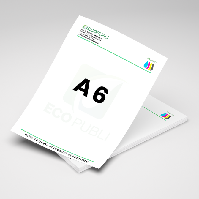 Papel de Carta A6 Personalizado a Todo Color