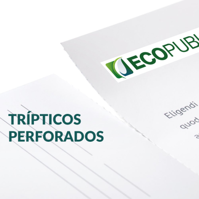 Díptico Perforado Estándar Sostenible PEFC Ecopubli
