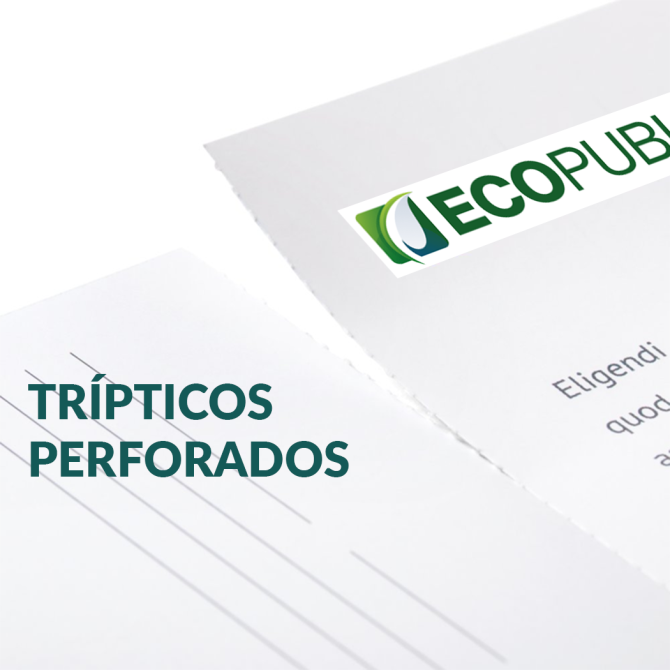 Díptico Perforado Estándar Sostenible PEFC Ecopubli