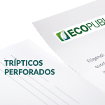 Díptico Perforado Estándar Sostenible PEFC Ecopubli