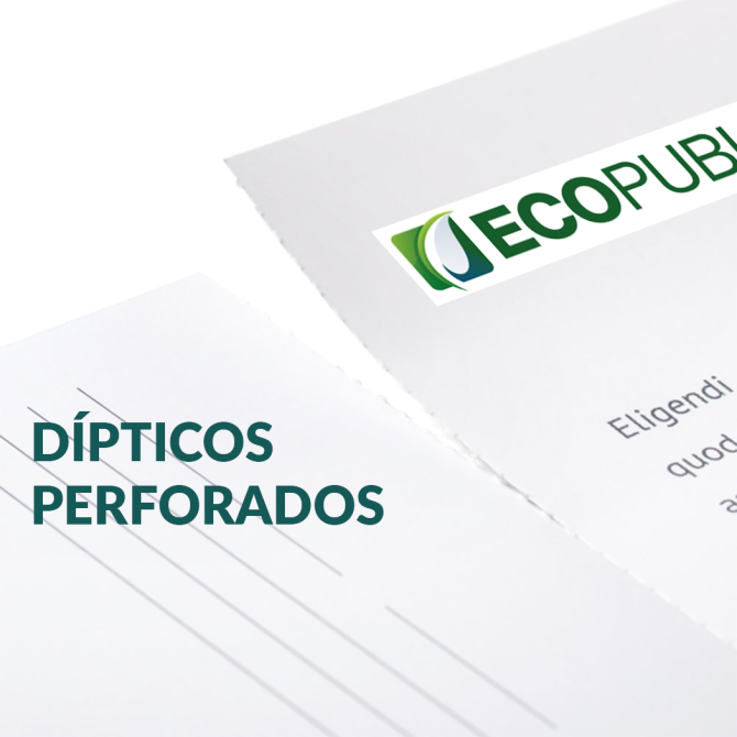 imprimir Dípticos Perforados Estándar ecológicos
